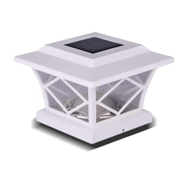 2211-F10 WH Patrún Bán Diamond LED Solas gairdín tírdhreacha Post Cap