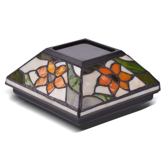 2211-F5 Tiffany Glass Solar Cap Post Allamuigh Solas
