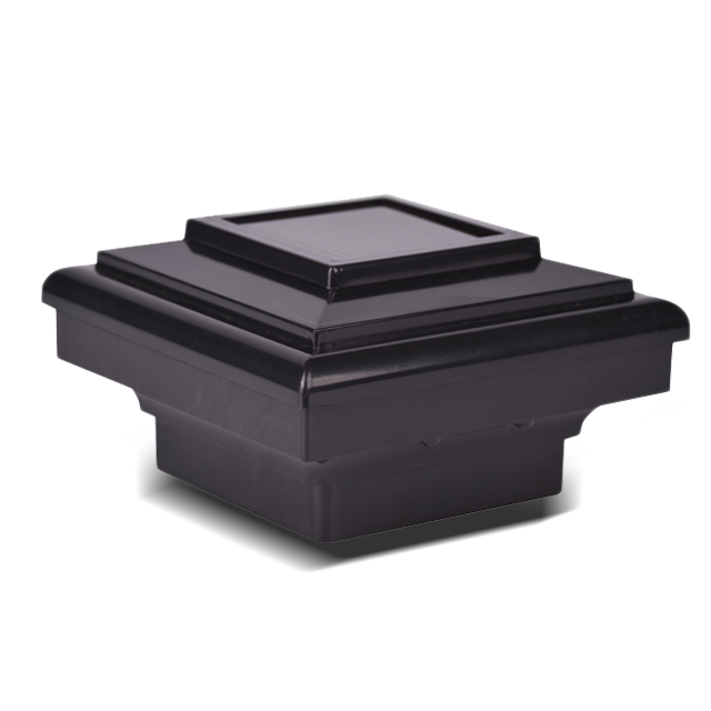 2211-F7 BL Solas Caipín Poist Piléar Cearnóg Gréine Maisiúil Dubh