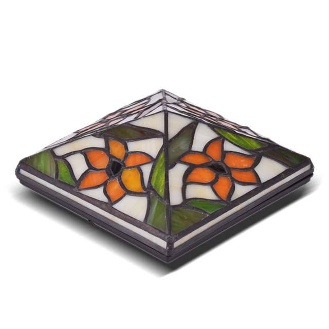 2211-TC1 Tiffany Glass agus Plaisteacha caipín poist uiscedhíonach