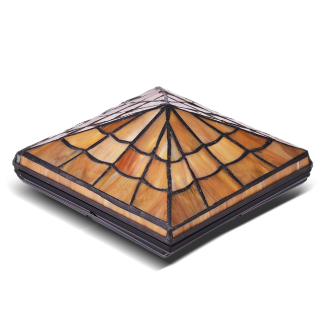 2211-TC6 Caipín Poist Gloine Daite Tiffany Clasaiceach